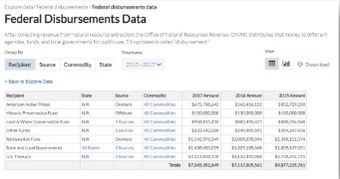 Screenshot of a design for filterable tables with grouping and table or graph view.